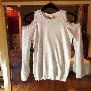 Michael Kors white top cold shoulder